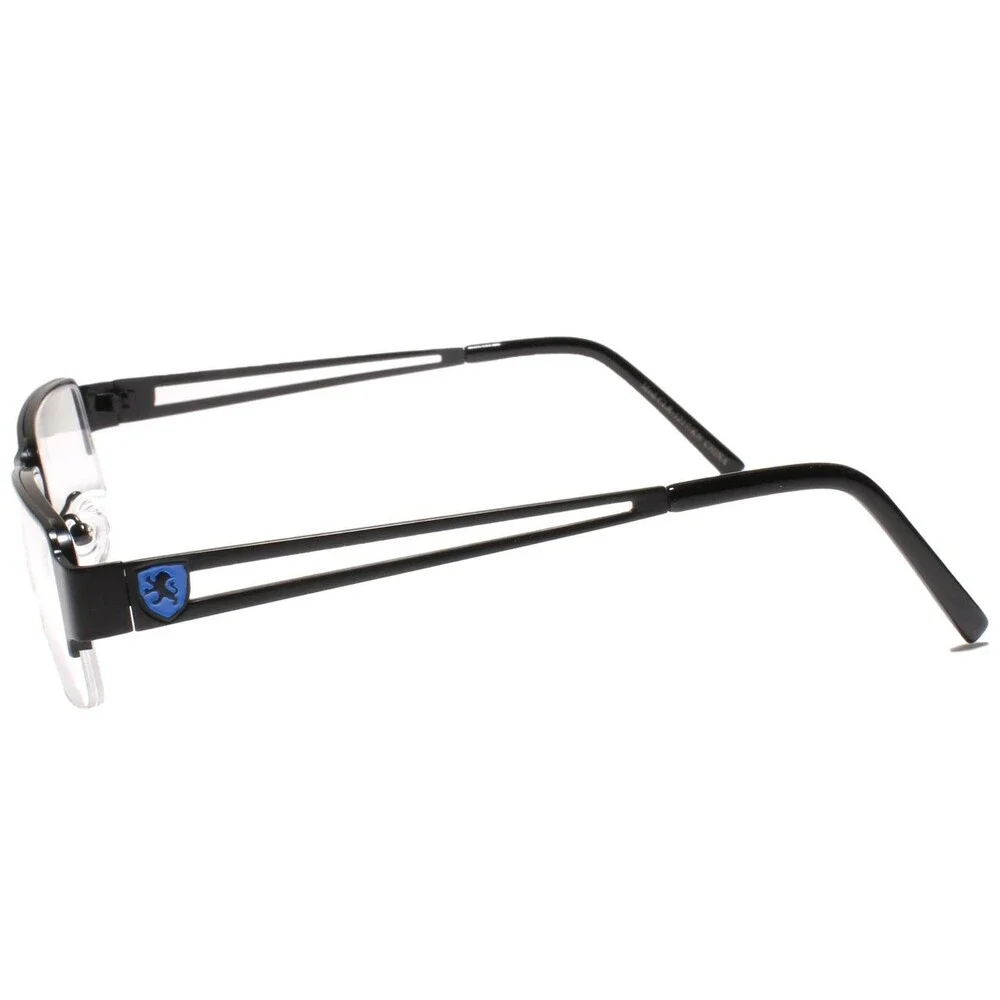 Khan Designer Casual stylish Smart Clear Lens Black Semi Rimless Eye Glasses